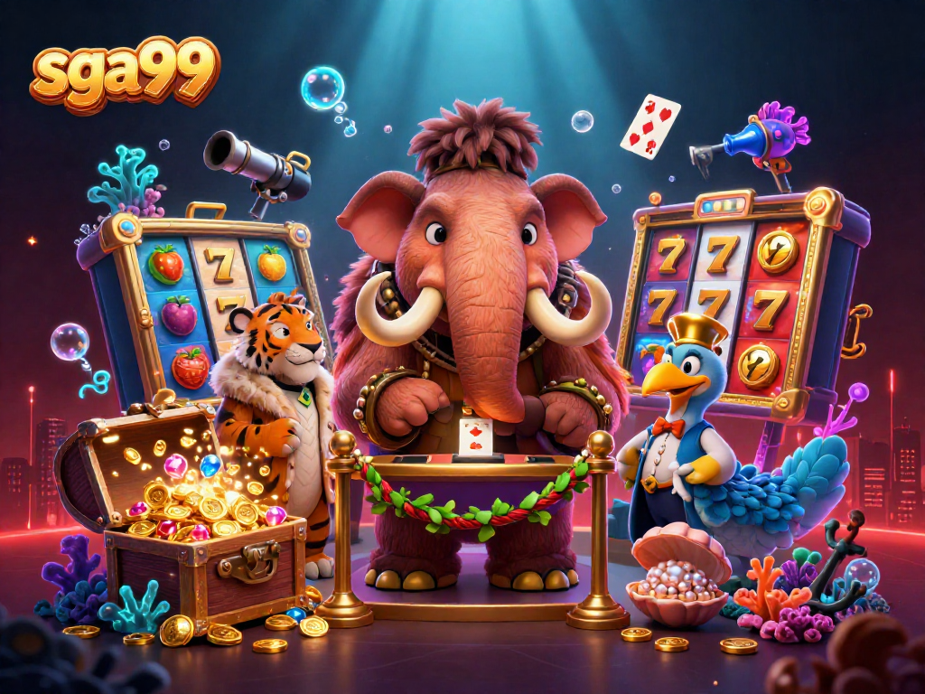 Experience the vibrant sga99 casino scene with a woolly mammoth bouncer and explosive treasure