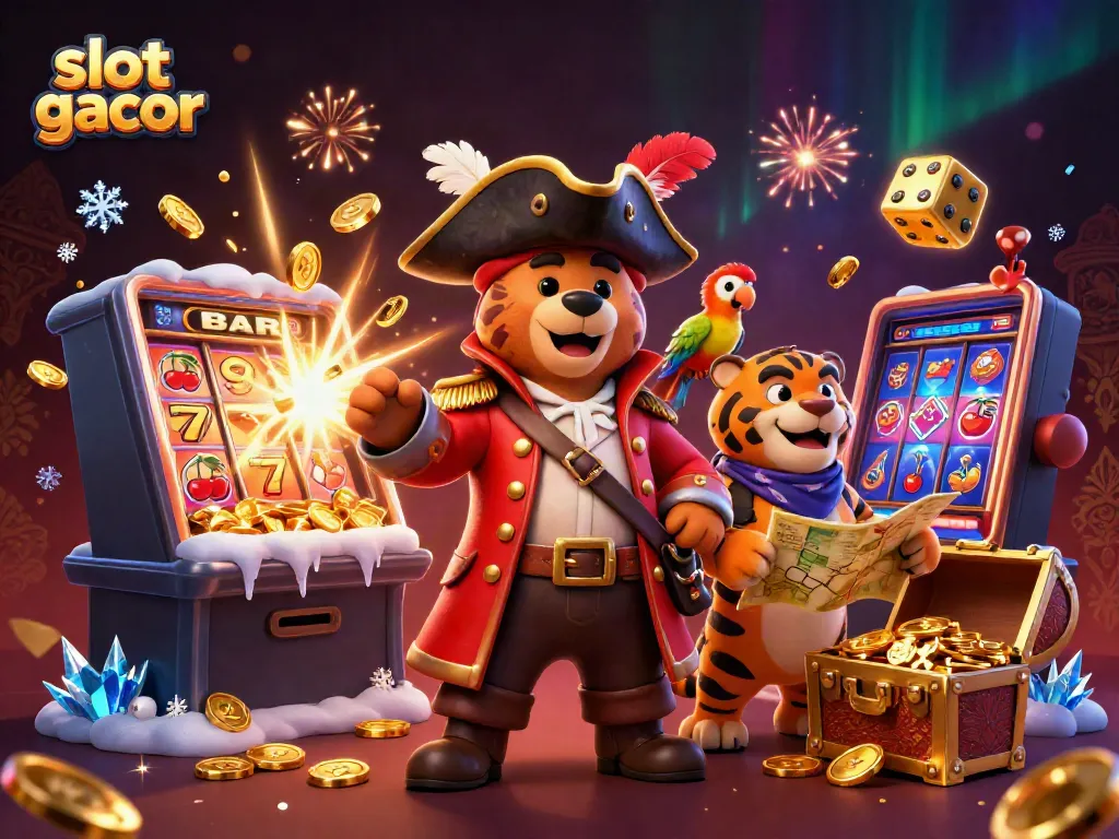 slot gacor themed image showcasing vibrant characters and casino elements, enhancing player experience