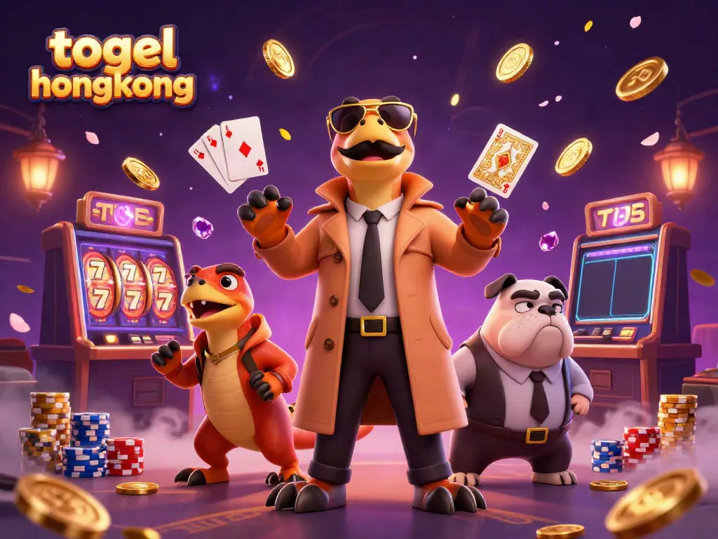 Raptor bertiga mengenakan jas trench berusaha memasuki lounge VIP kasino dengan tema togel hongkong