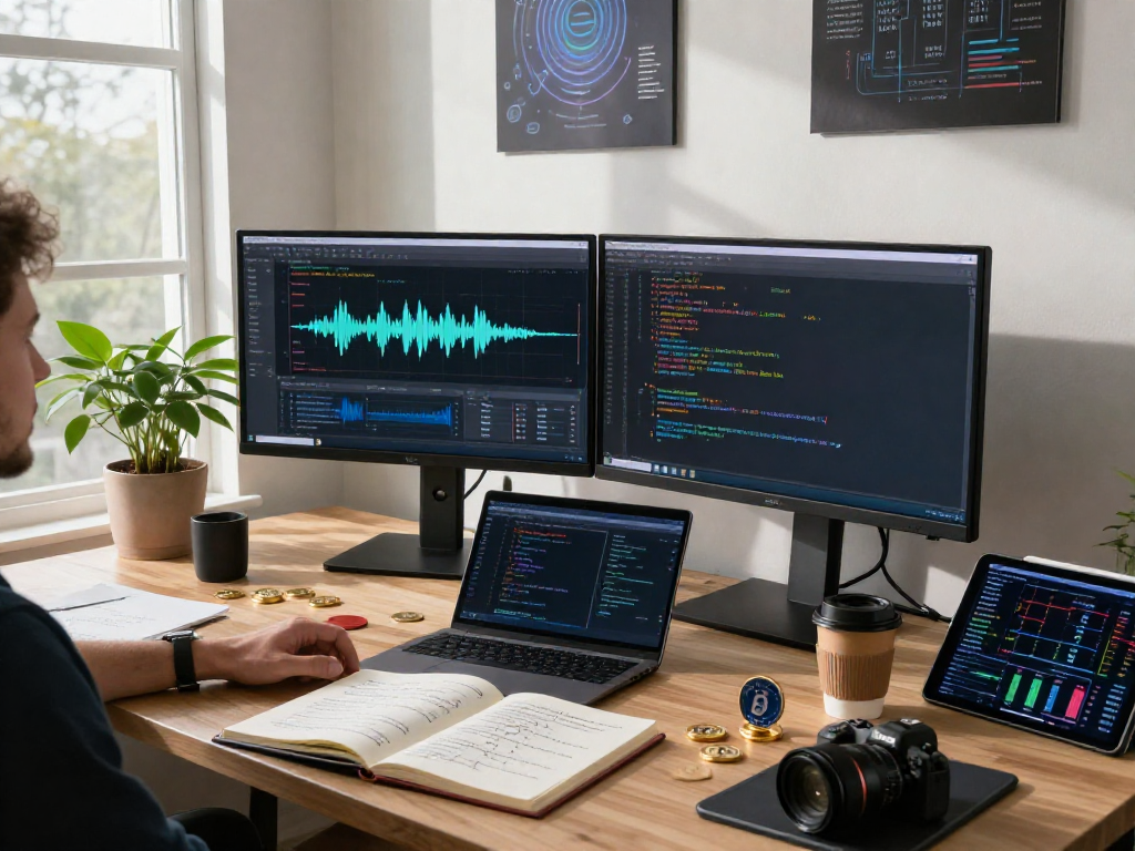 Engineer exploring Tornado Cash code, showcasing decentralized finance workspace and crypto innovations.