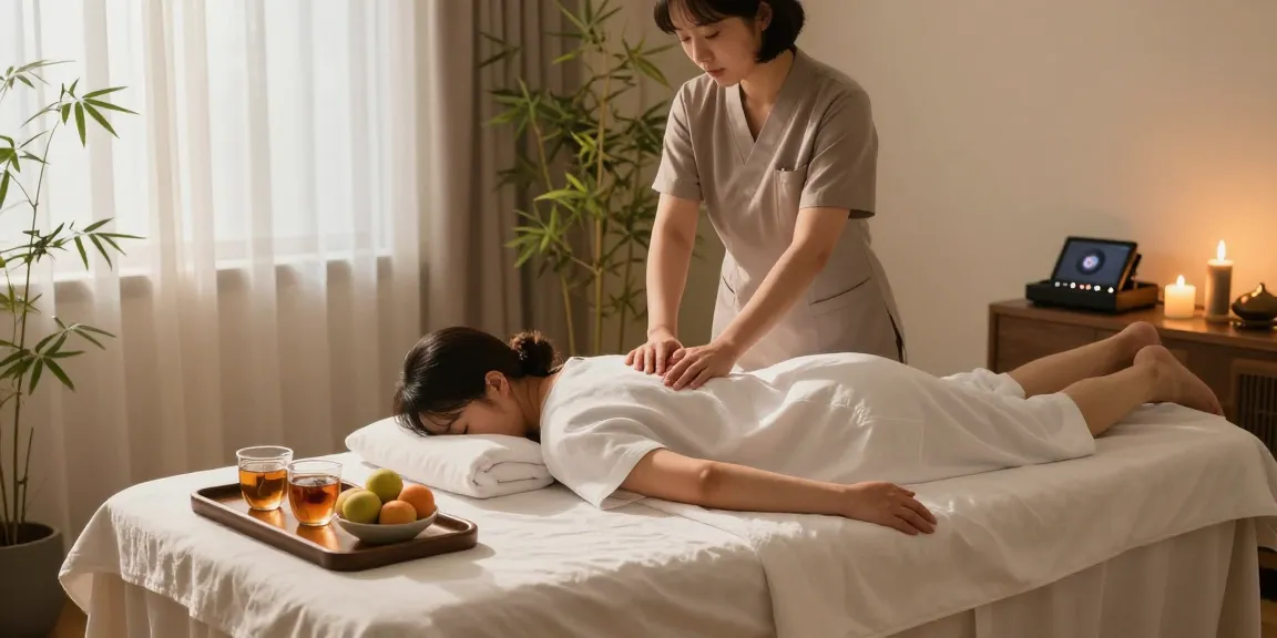 Relaxing wellness spa session focusing on 하남출장안마 with a professional therapist and soothing atmosphere.