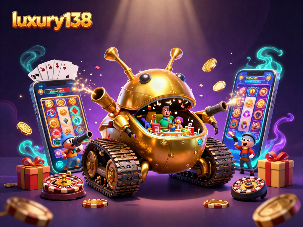 luxury138 meriahkan pengalaman bermain kasino dengan mesin slot dan hadiah berlimpah di dalam ilustrasi 3D