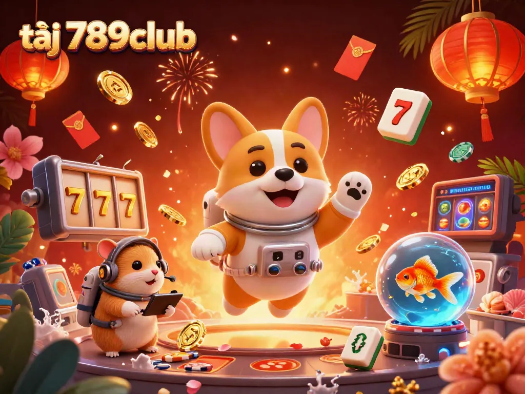 Experience thrilling gameplay at 789club with a 3D illustration showcasing vibrant casino elements.
