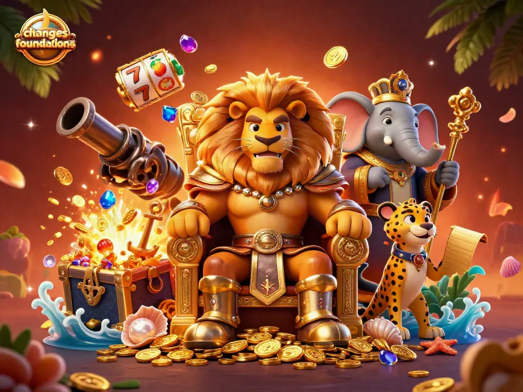 Join the excitement at changesfoundations with vibrant slot games and majestic themed illustrations.