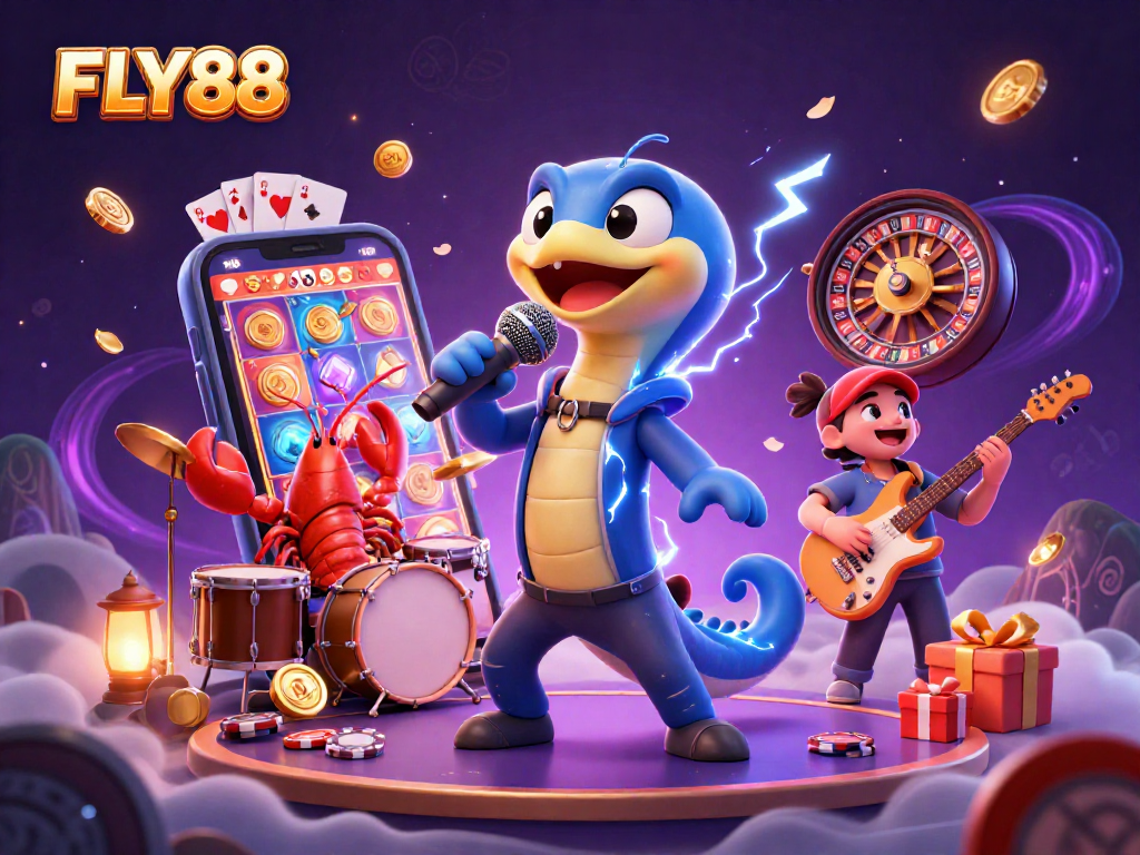 Experience gaming excitement with FLY88 in a vibrant underwater casino scene.