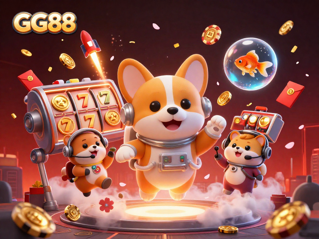 Win incredible prizes with GG88's vibrant casino experience featuring playful characters.