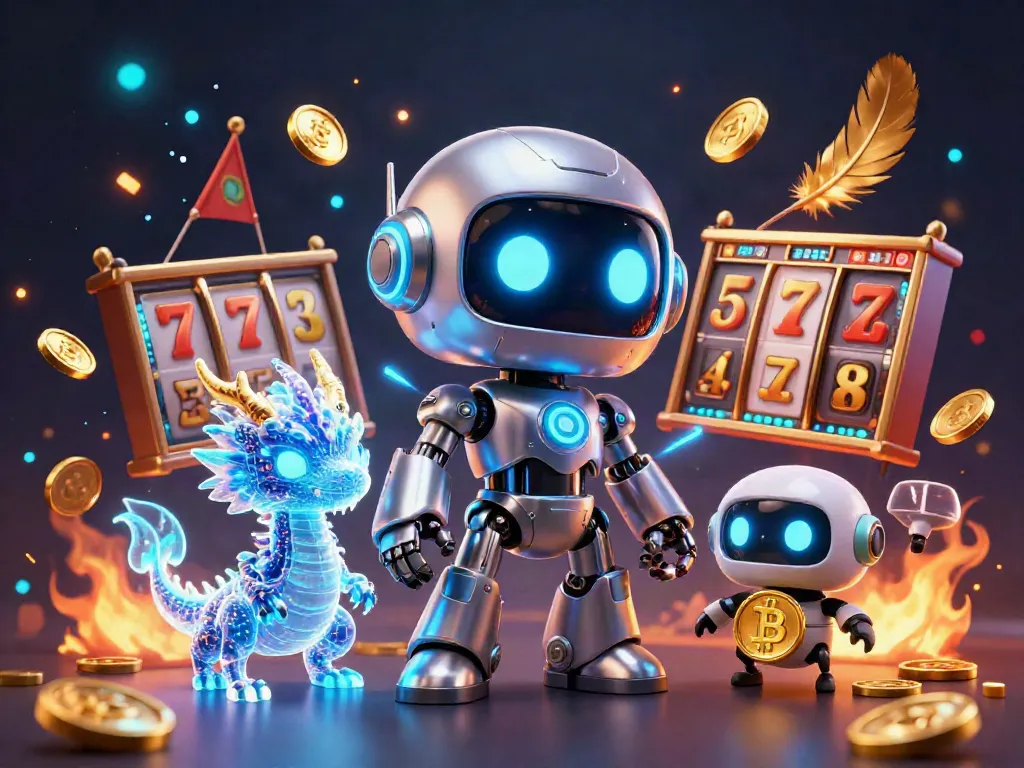 Experience the excitement of Situs slot with engaging characters amidst swirling coins and jackpot symbols.