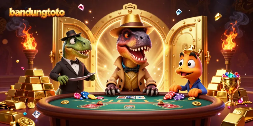 Experience the thrill of bandungtoto with a velociraptor card counter at an exciting blackjack table.