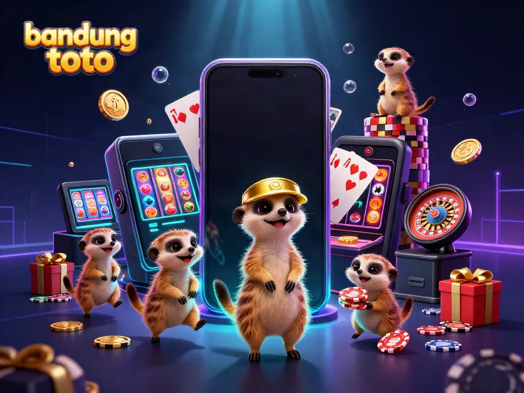 Experience excitement with bandung toto in this lively meerkat casino scene with dynamic game elements.