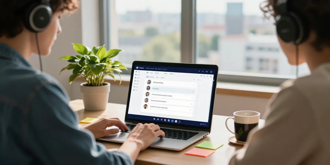 Engaging user interactive session with AI chat nsfw application in vibrant home office.
