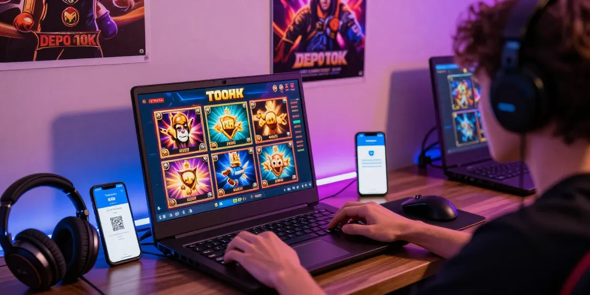 Engaging slot depo 10k gaming experience with vibrant graphics and QRIS payment.