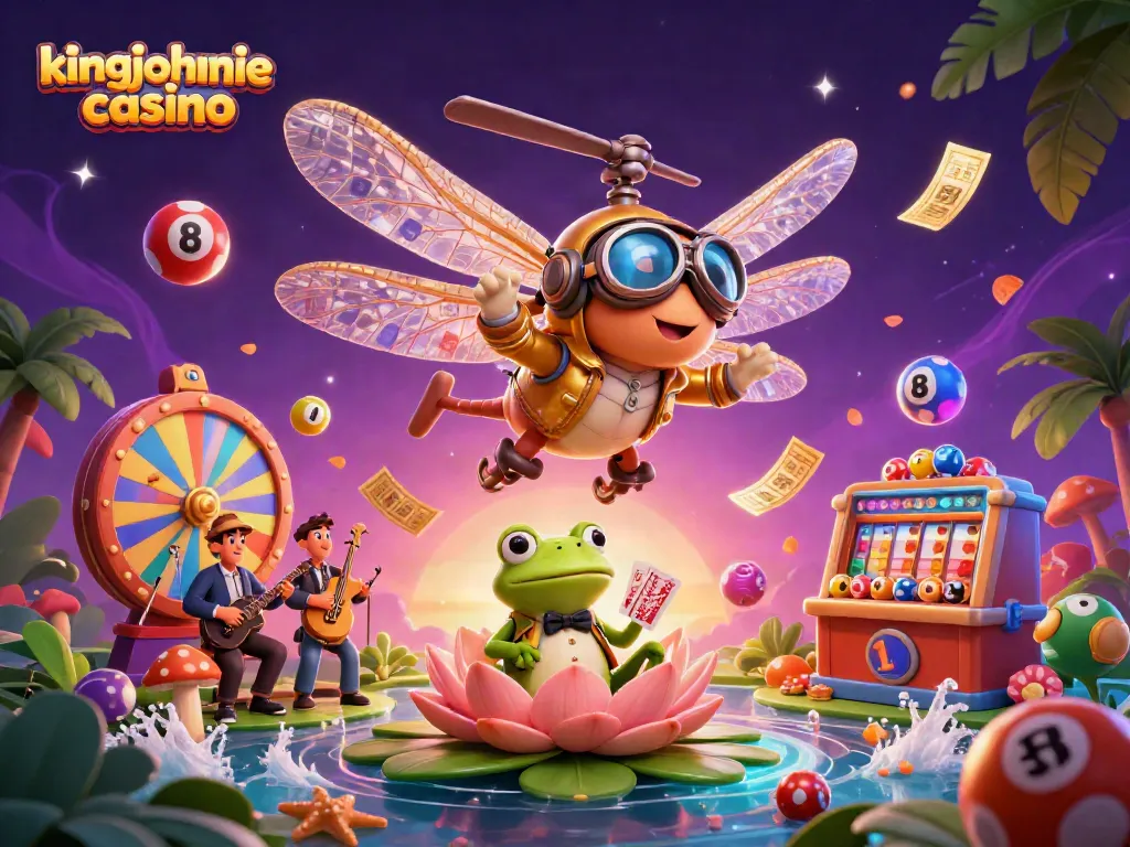 Experience thrilling action at kingjohnnie casino with vibrant games, colorful elements, and lively characters.