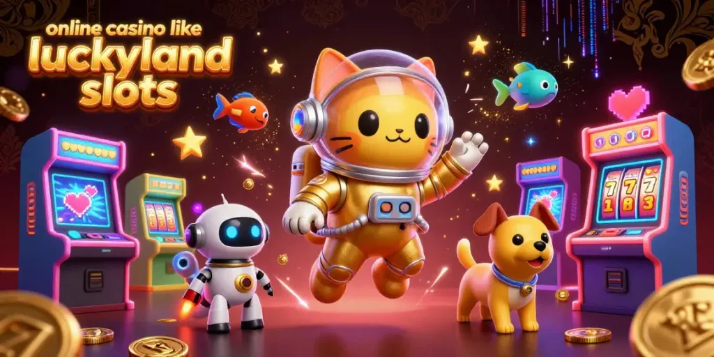 Engage with exciting gameplay at an online casino like LuckyLand Slots featuring dynamic casino elements.