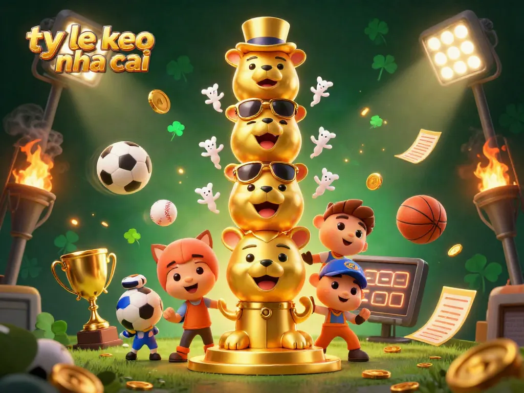 Betting on ty le keo nha cai while enjoying a vibrant sports atmosphere depicted in 3D