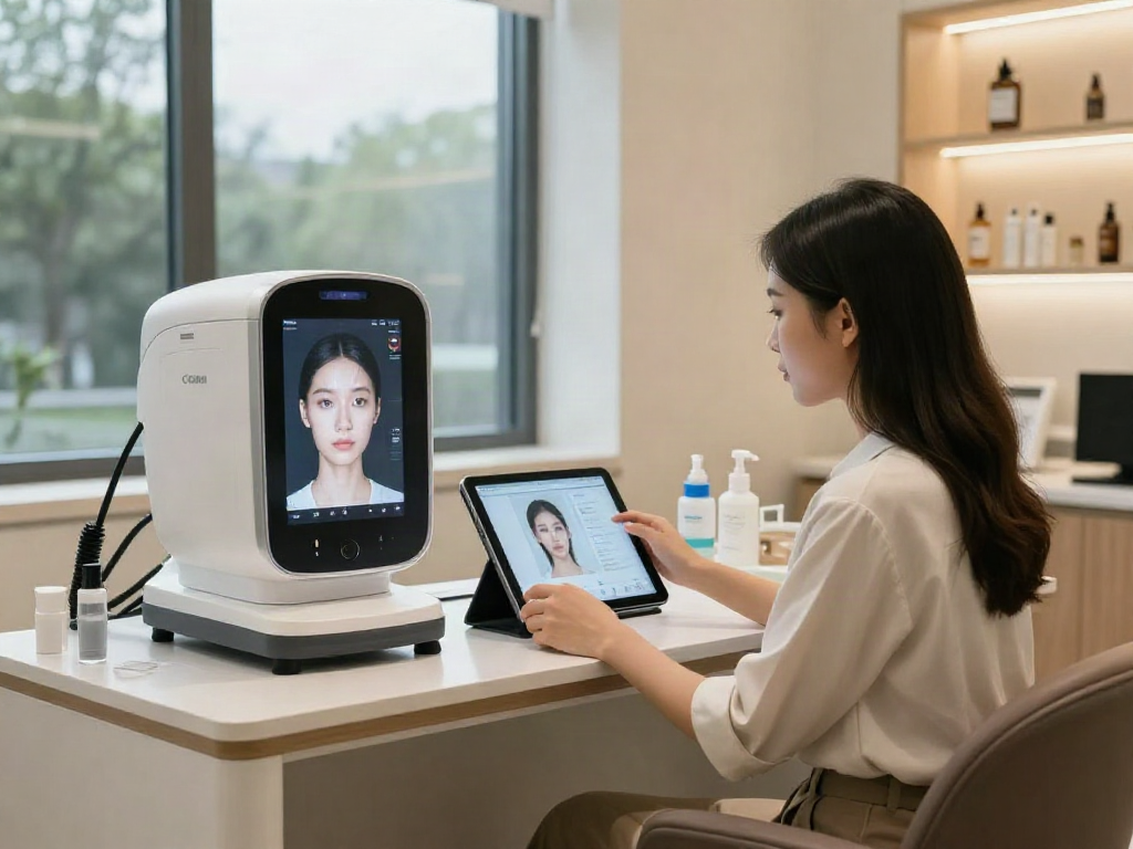 ClinicEvo cheaper than QOVES benefits shown in a modern beauty consultation.