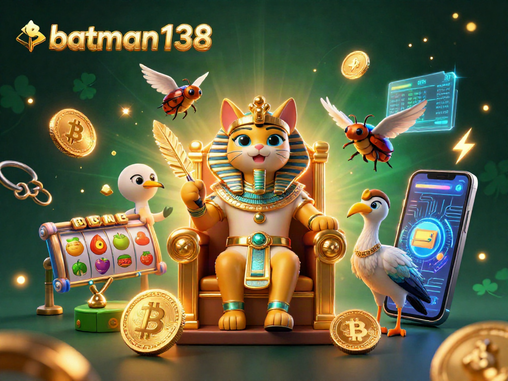 Spin to win at batman138 as an Egyptian pharaoh cat reigns over crypto jackpots.