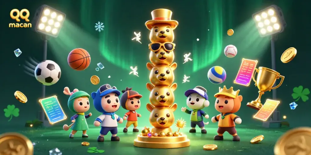 Experience the thrill of qq macan with vibrant 3D cartoon animations showcasing casino sports dynamics.