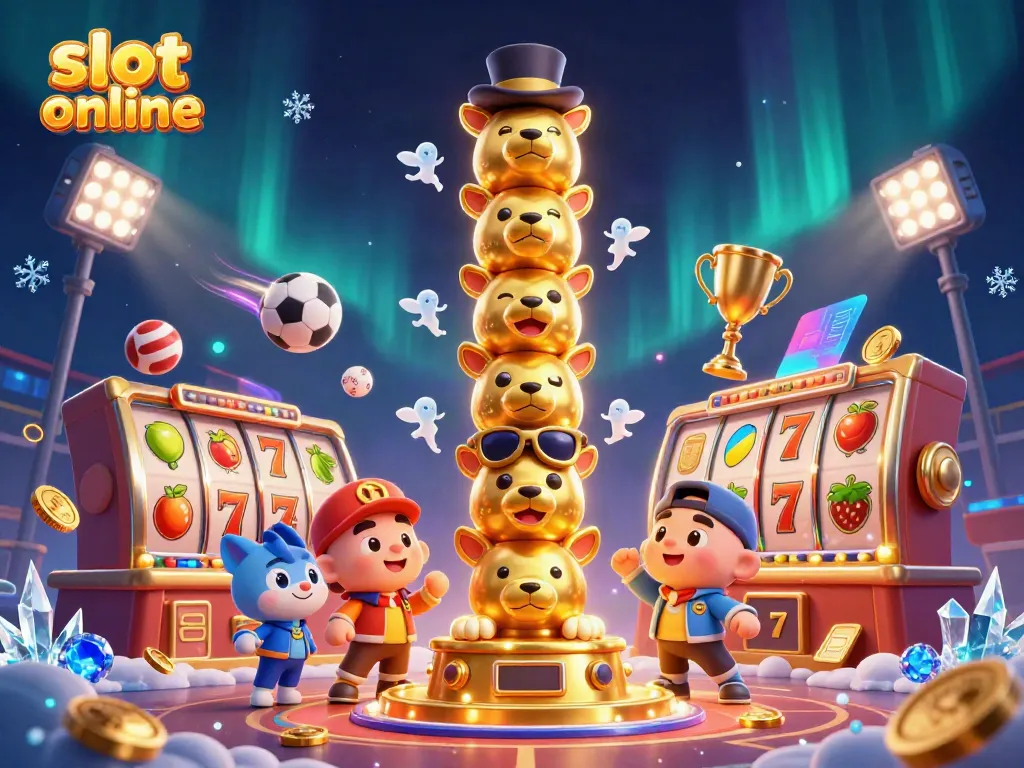 Experience the thrill of slot online with vibrant 3D casino elements and winning designs.
