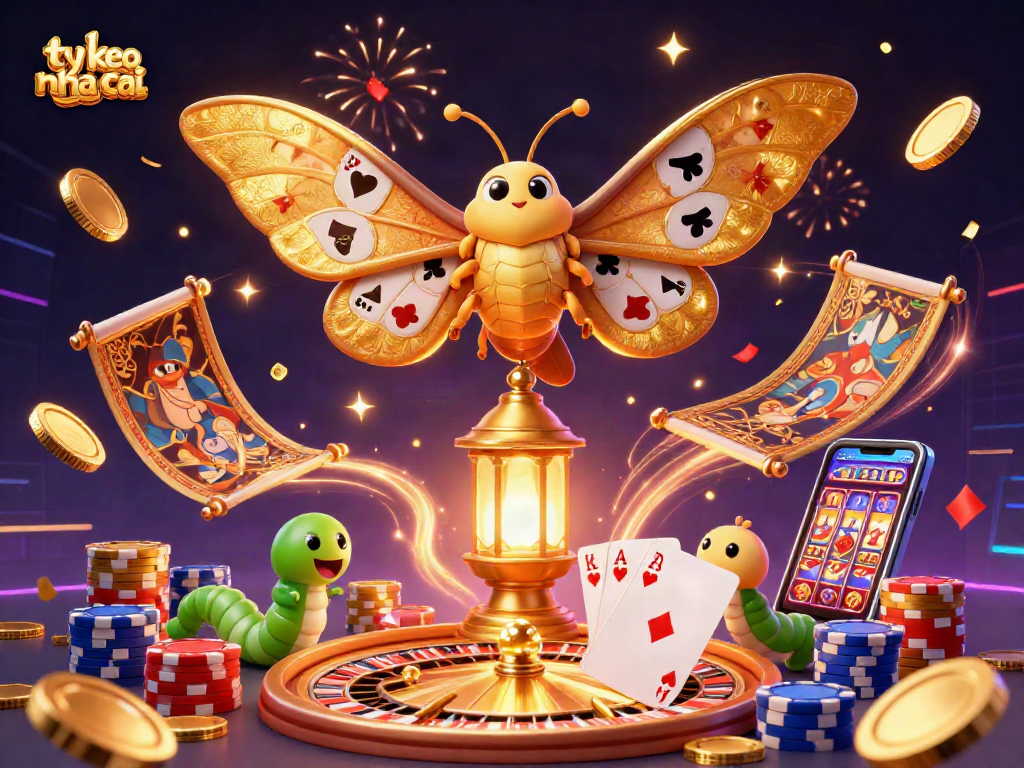 Bet on ty le keo nha cai with a vibrant 3D illustration showcasing casino elements.
